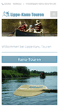 Mobile Screenshot of lippe-kanu-touren.de